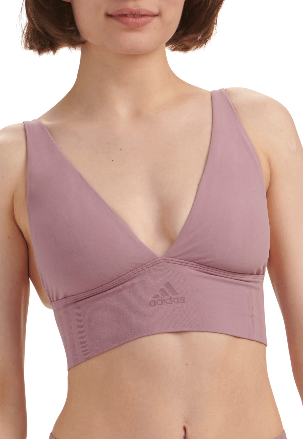 Buy Micro Stretch Longline Plunge Lounge Bra Adidas Underwear