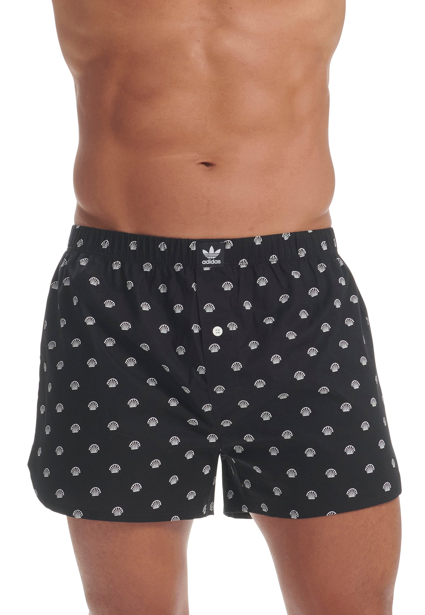 Black Shell Print/White Stan Smith Print