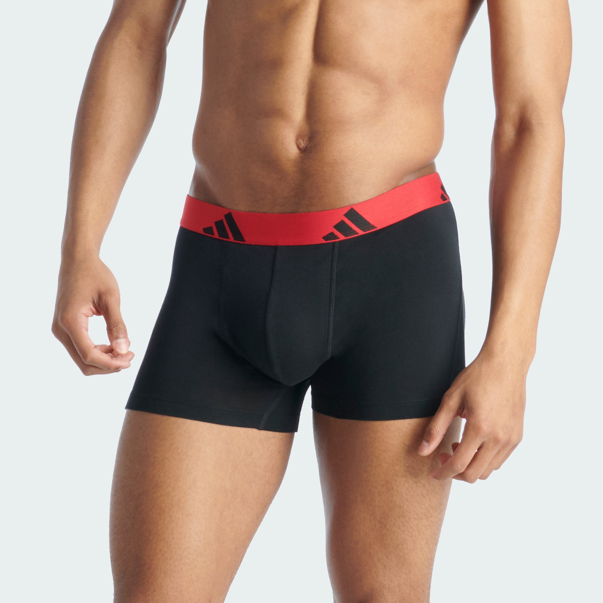 Black/Pure Ruby Waistband/Grey Strata Logo