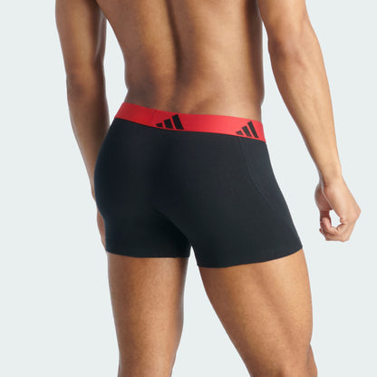 Black/Pure Ruby Waistband/Grey Strata Logo
