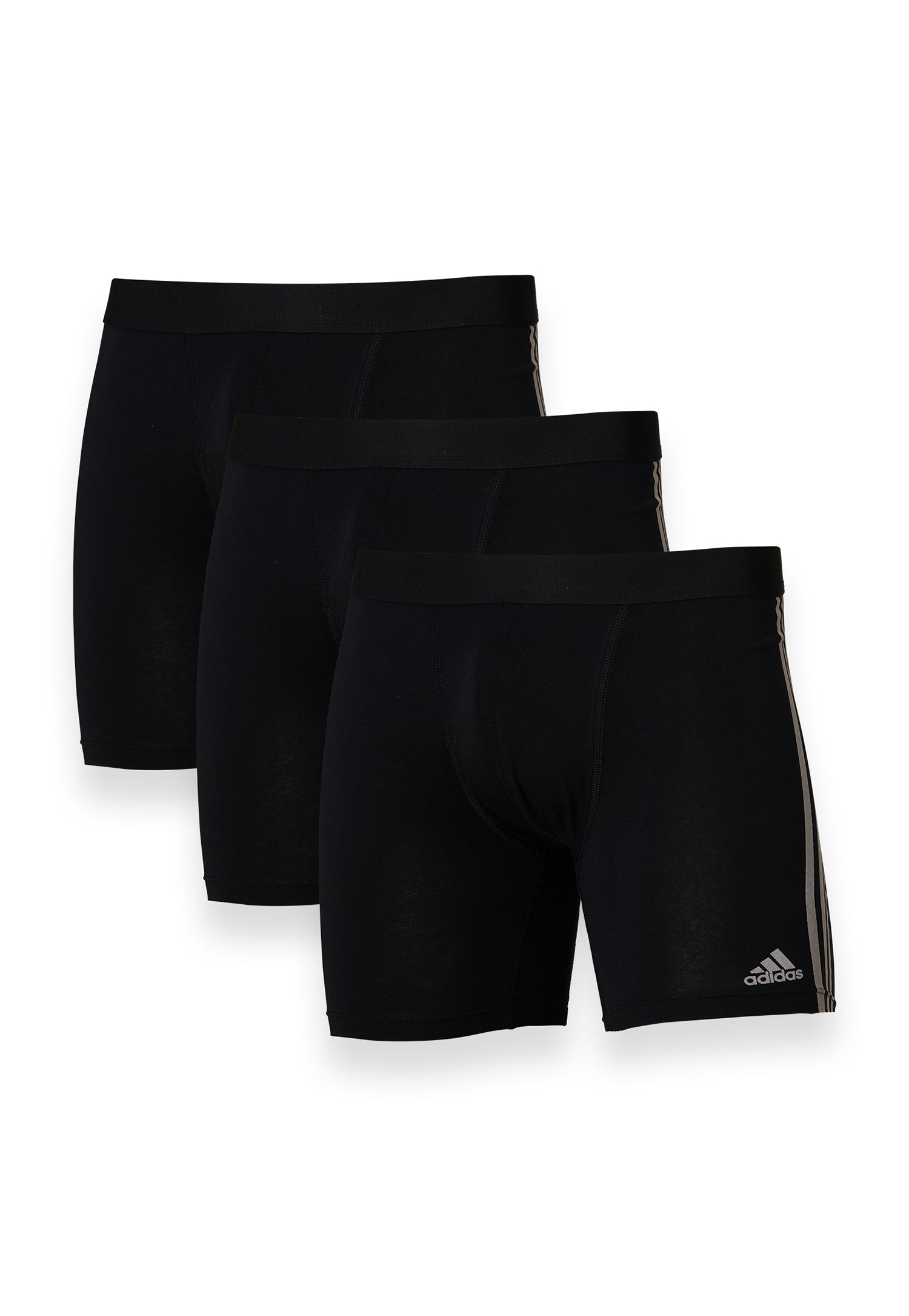 Shop Flex Cotton 3 Stripe Boxer Briefs 3 Pairs adidas underwear