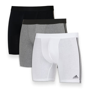 Buy adidas Originals Mens Comfort Flex Cotton 3 Stripes Three Pack Briefs  Black/Blue/White