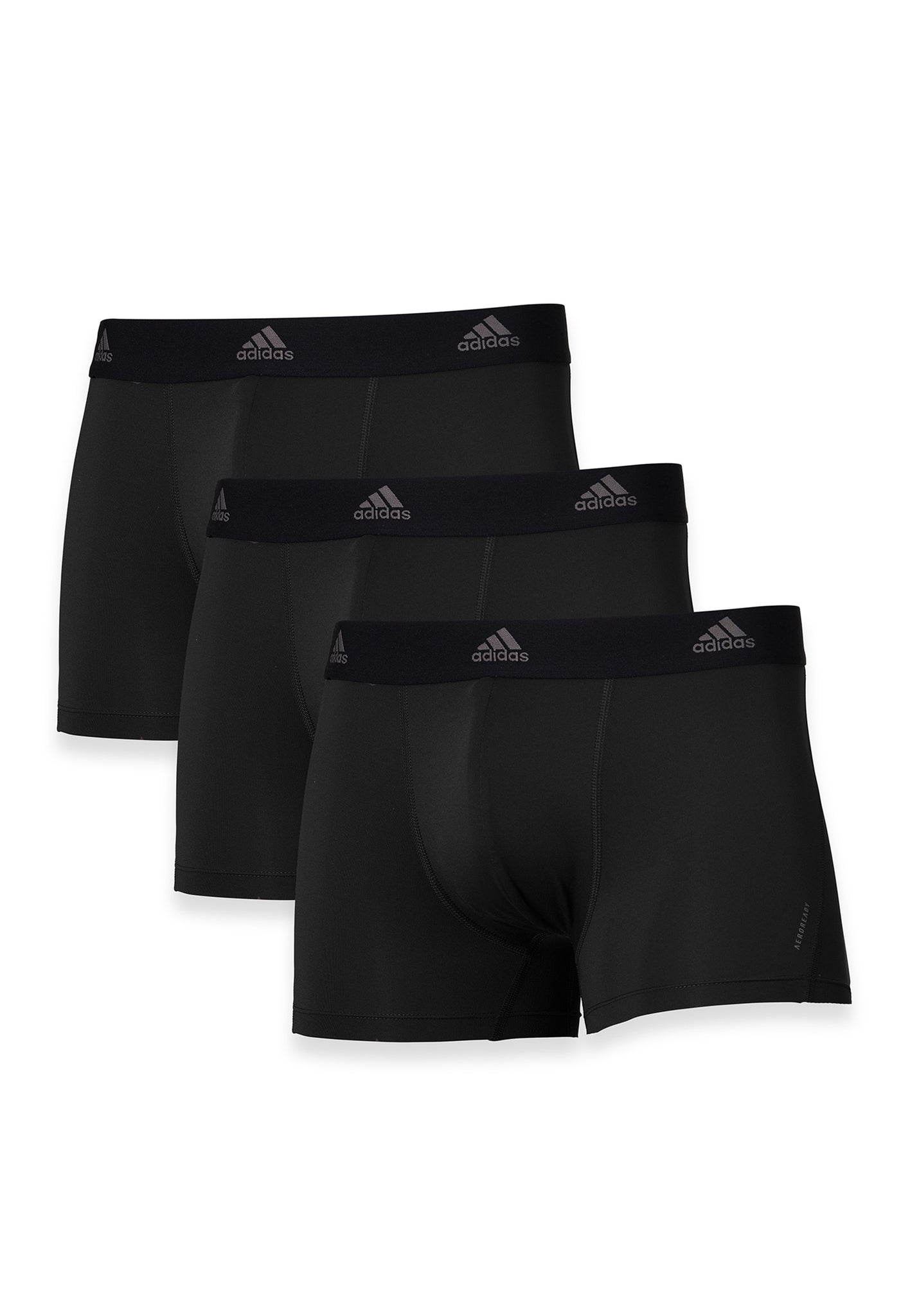 Buy adidas Mens Essentials Linear Logo Two Pack Boxer Briefs Black/Medium  Grey Heather