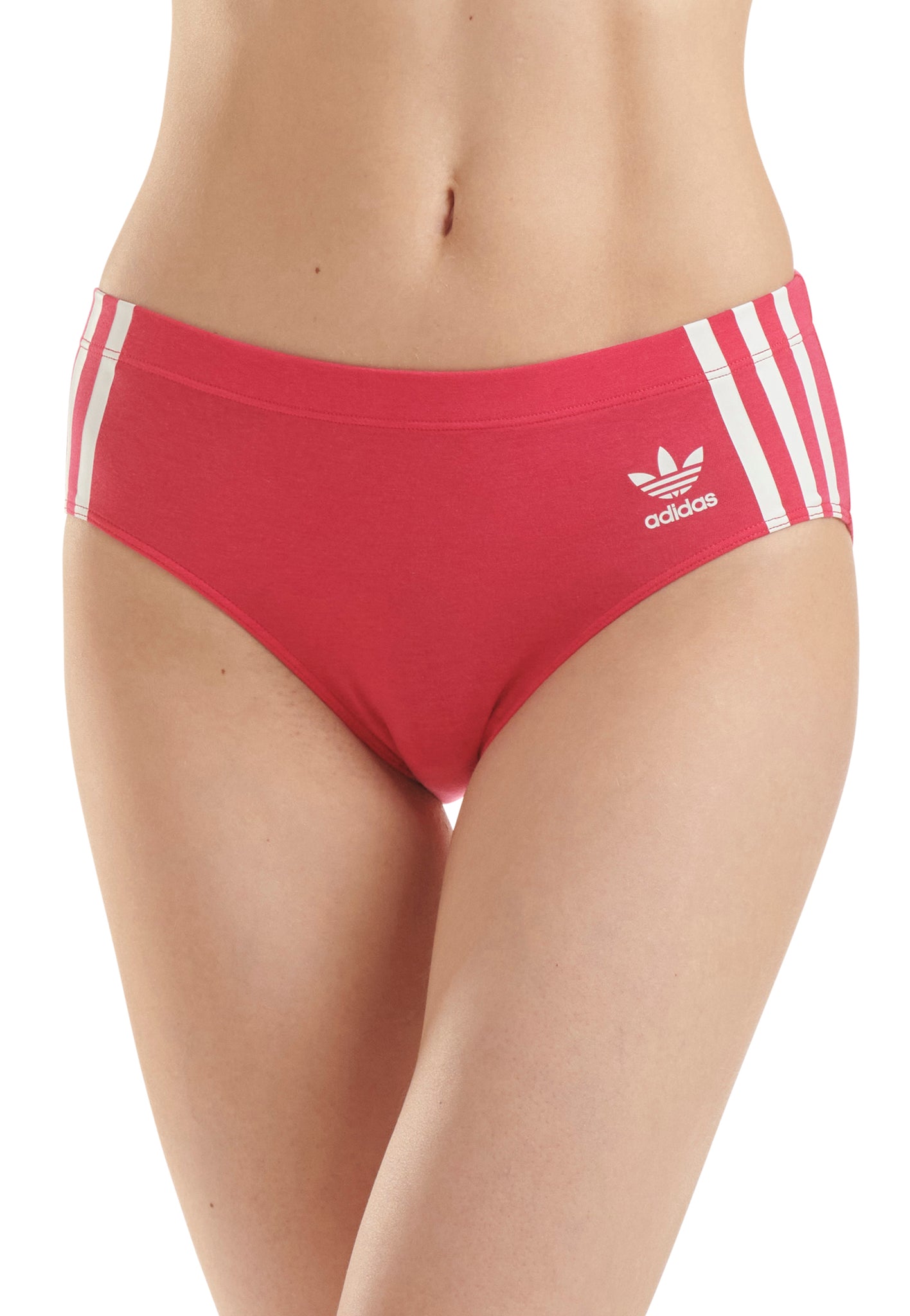 Adidas Sports Underwea Women Crop Bra Bust Holder, plain red