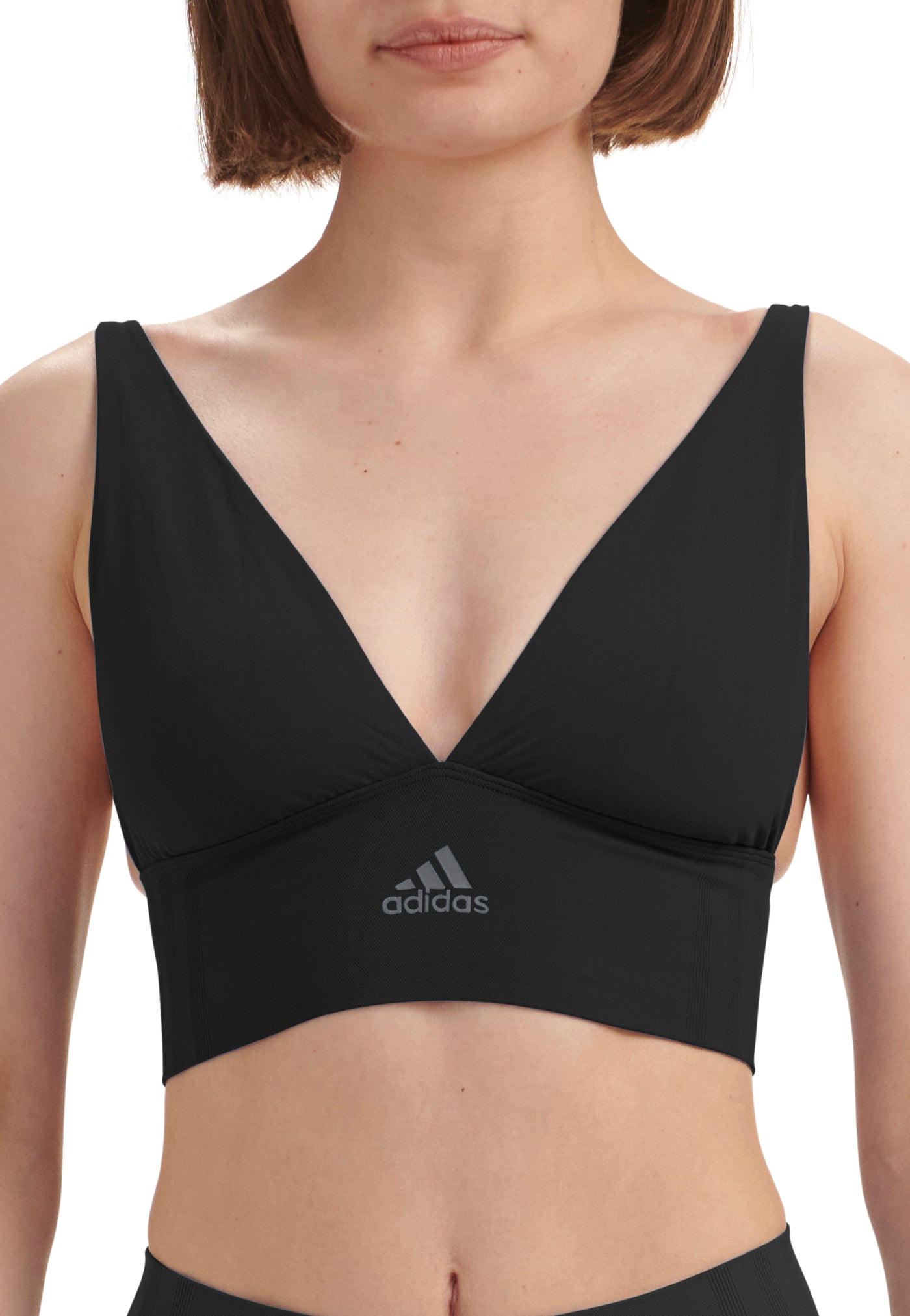 Buy Micro Stretch Longline Plunge Lounge Bra Adidas Underwear