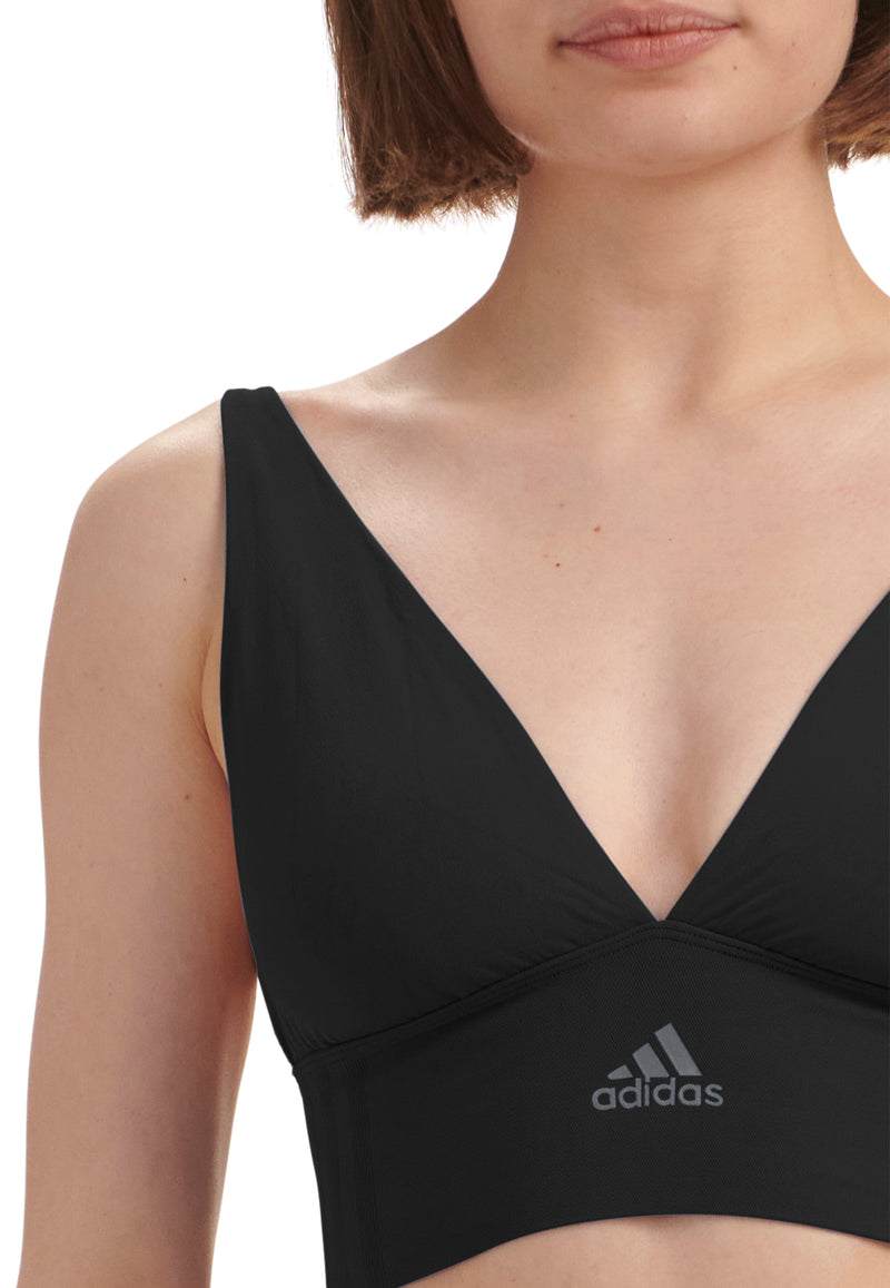 Buy Micro Stretch Longline Plunge Lounge Bra Adidas Underwear