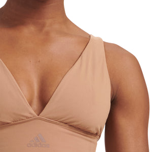 adidas Women's Micro Stretch Longline Plunge Seamless Lounge Bra, Toasted  Almond, Small : : Clothing, Shoes & Accessories